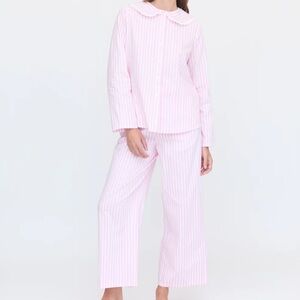 Hill House Cypress Pink and White Striped Pajama Set